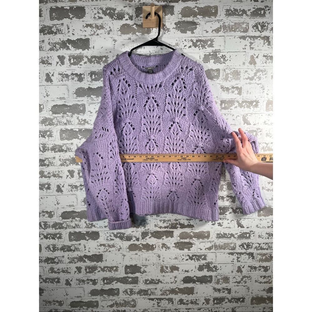 Aerie | women lilac purple knitted crewneck sweater - Picture 5 of 9